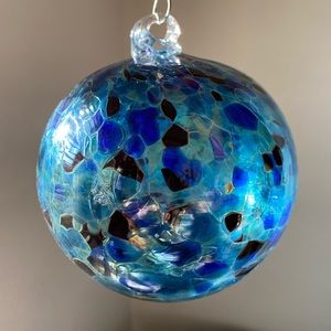 Hand blown glass Witch Ball 4 1/2”